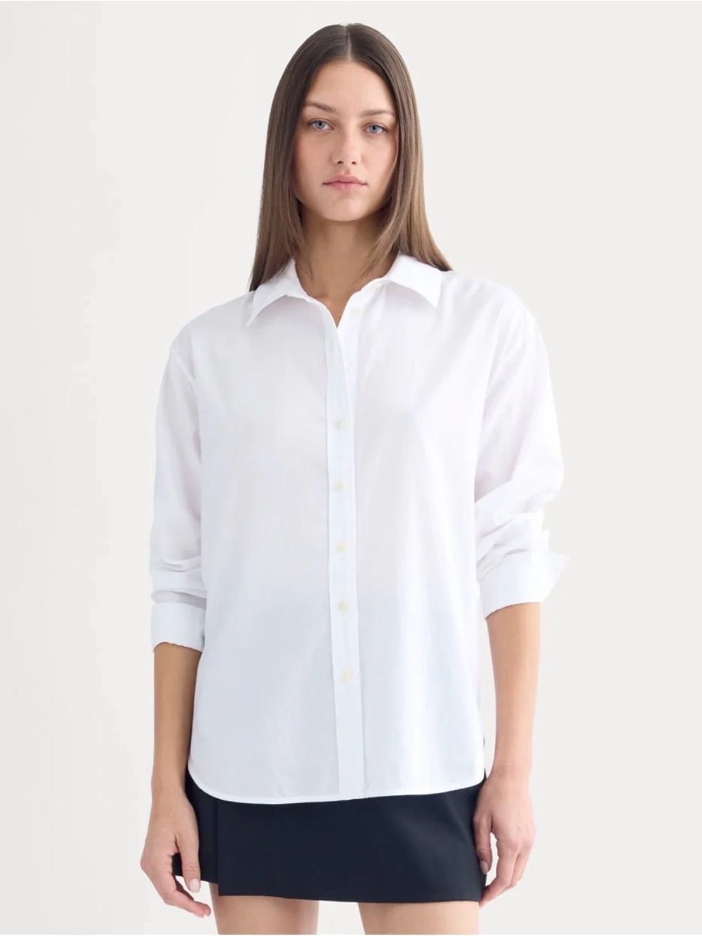 New Everlane Everyday Shirt In Silky Cotton White Size XXS